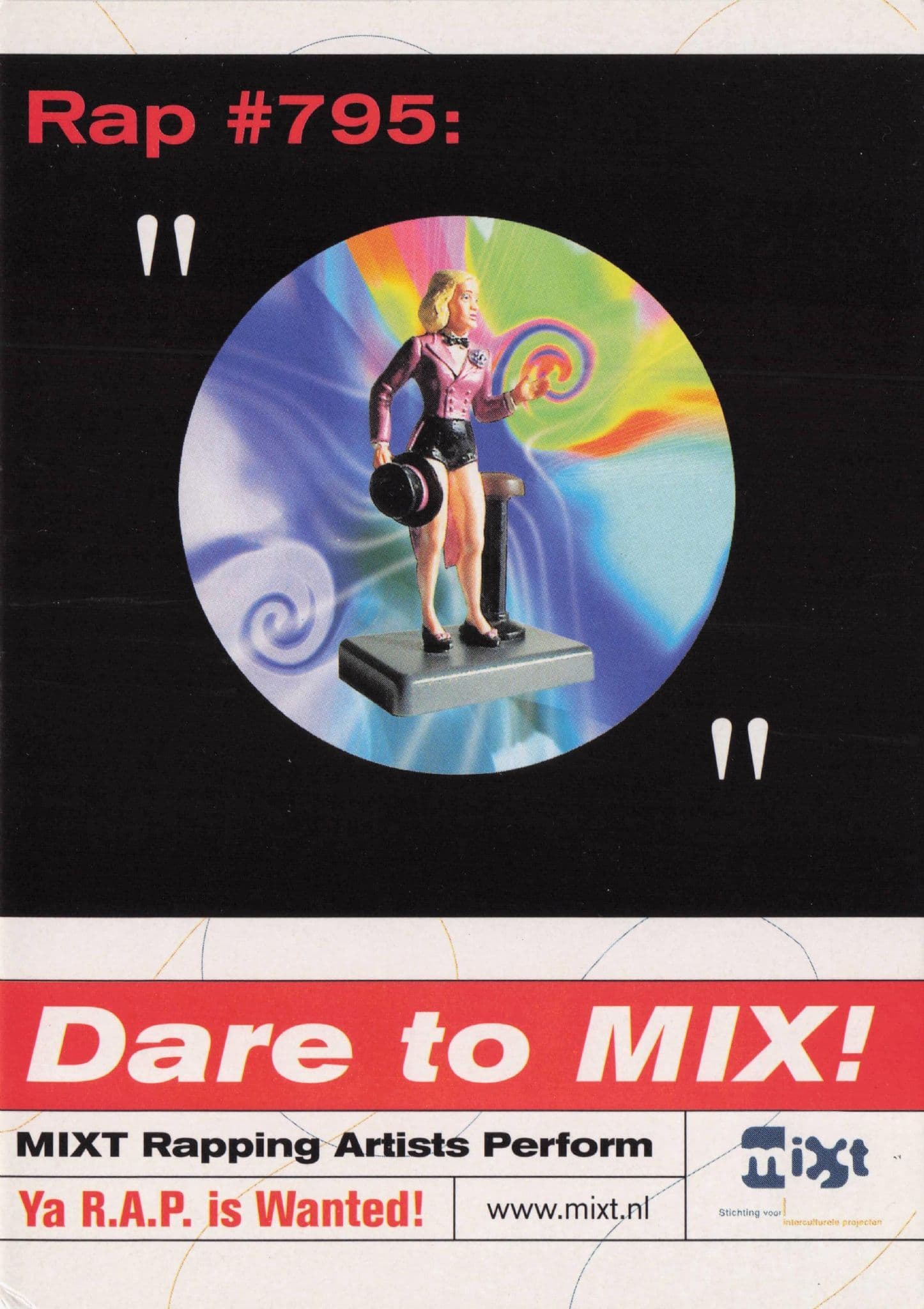 Dare To Mix Rapping Artist Live Concert Dutch Advertising Postcard
