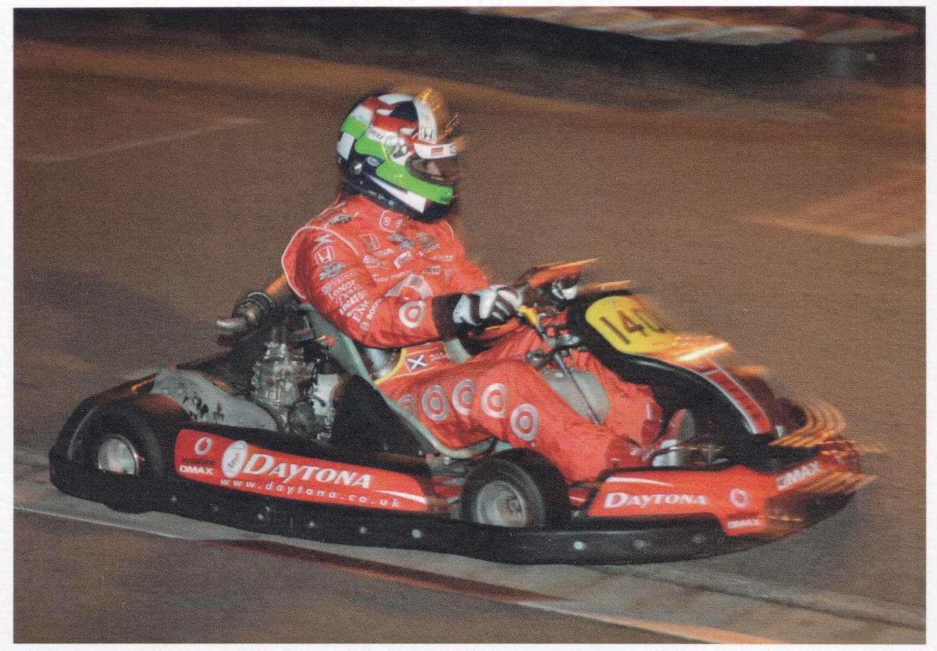 Dario Franchitti Indycar Race Champion Karting Rare Postcard