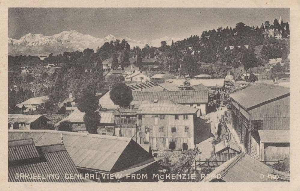 Darjeeling General View from McKenzie Road India Old Postcard