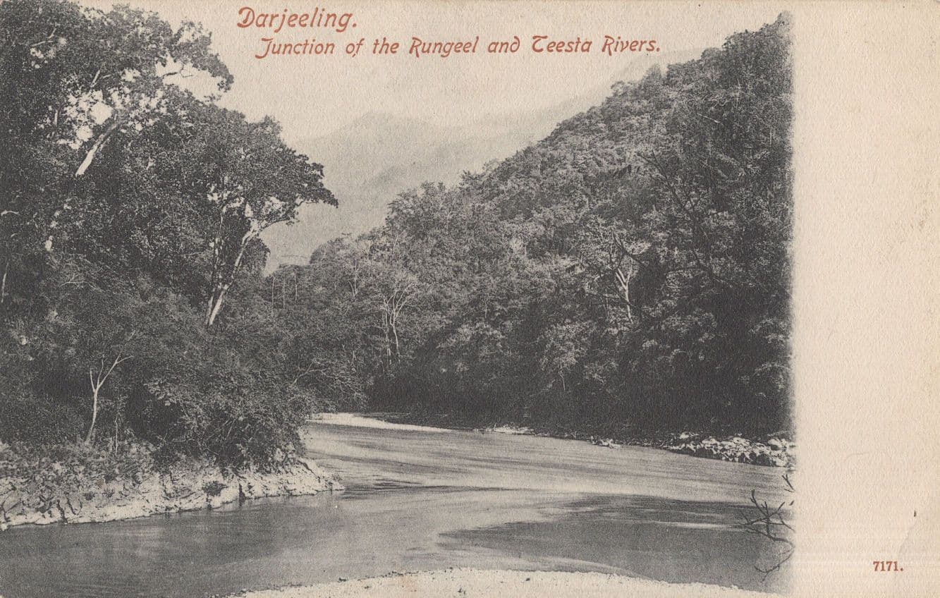 Darjeeling Teesta & Rungeel River Junction Indian Old Postcard