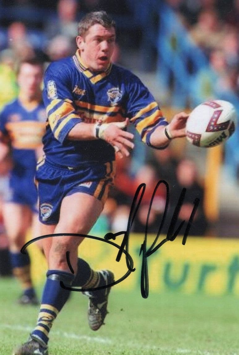 Daryl Powell Castleford Tigers Leeds Rhinos Hand Signed Rugby Photo