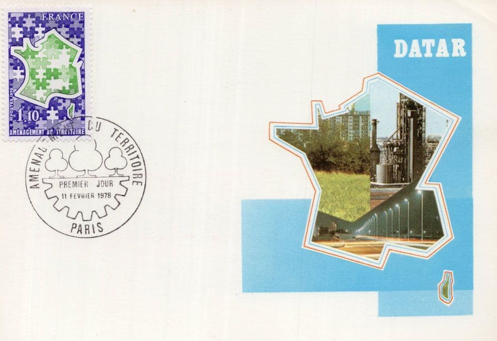 Datar Development Territory French First Day Cover 1978 Postcard