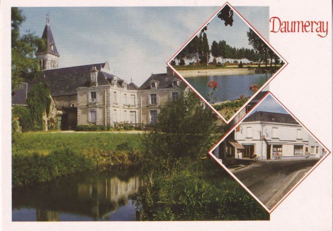 Daumeray Chateau River French Postcard