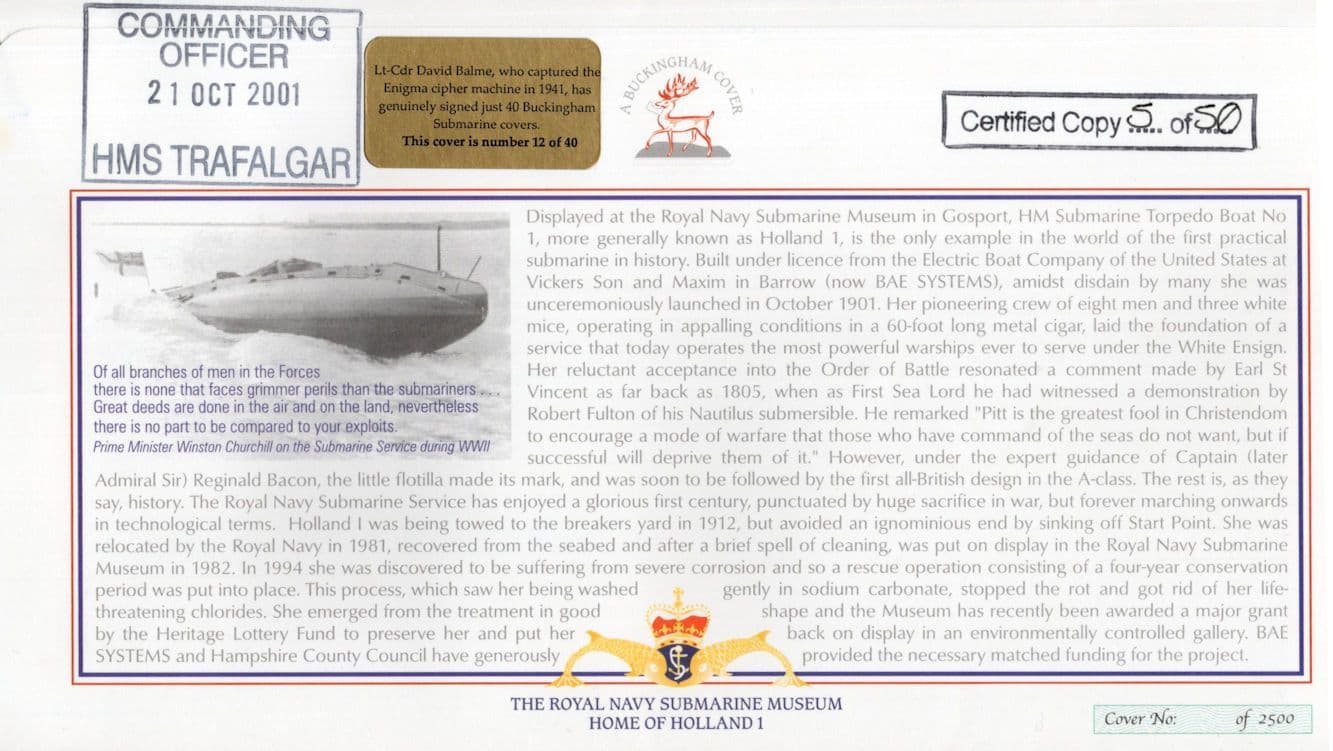 David Balme HMS Bulldog WW2 Veteran LTD TO 50 Hand Signed FDC