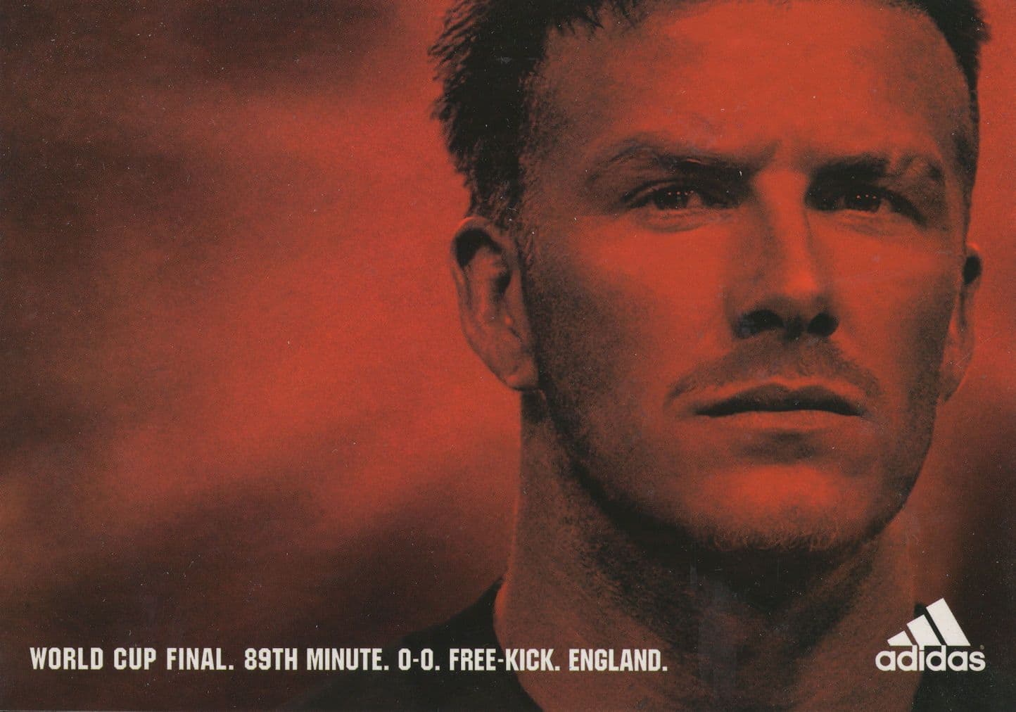David Beckham Adidas Trainers World Cup Final Advertising Postcard