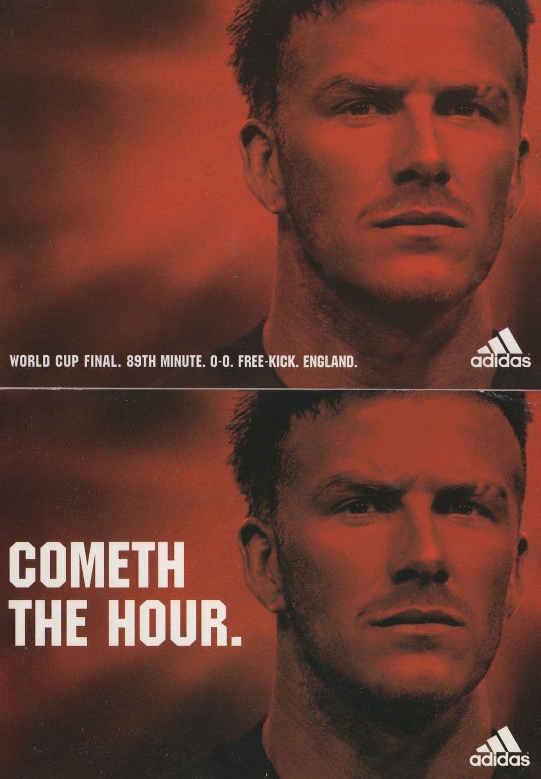 David Beckham Free Kick Football World Cup Adidas Trainers 2x Postcard s
