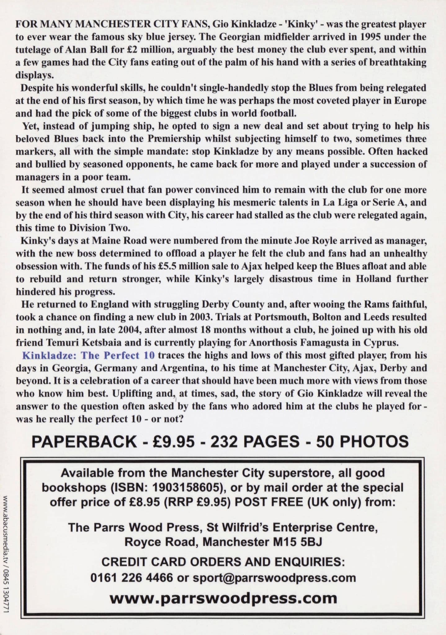 David Clayton Manchester City Book Launch Advertising Card
