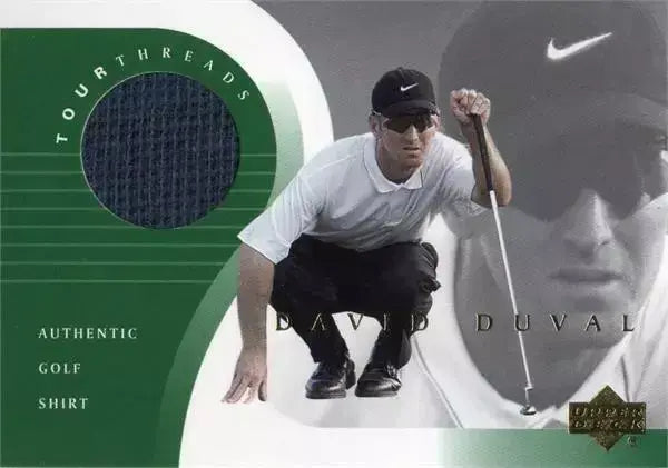 David Duval Original Worn Shirt Golf Tour Rare Limited Threads Card