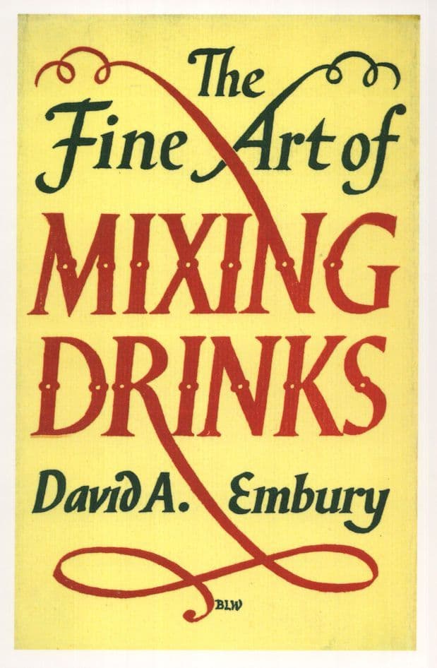 David Embury The Fine Art Of Mixing Drinks 1958 Book Postcard