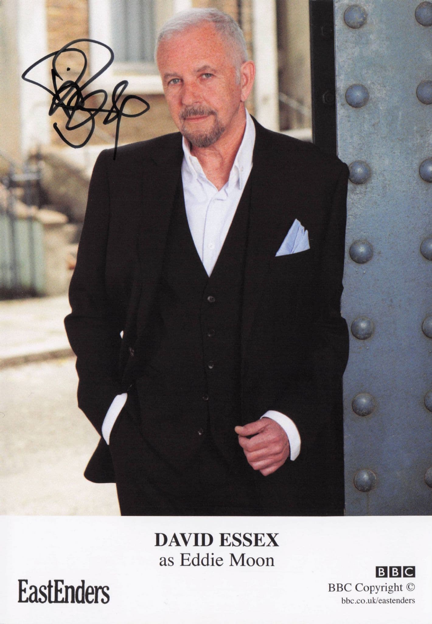 David Essex as Eddie Moon Eastenders Hand Signed Cast Card Photo