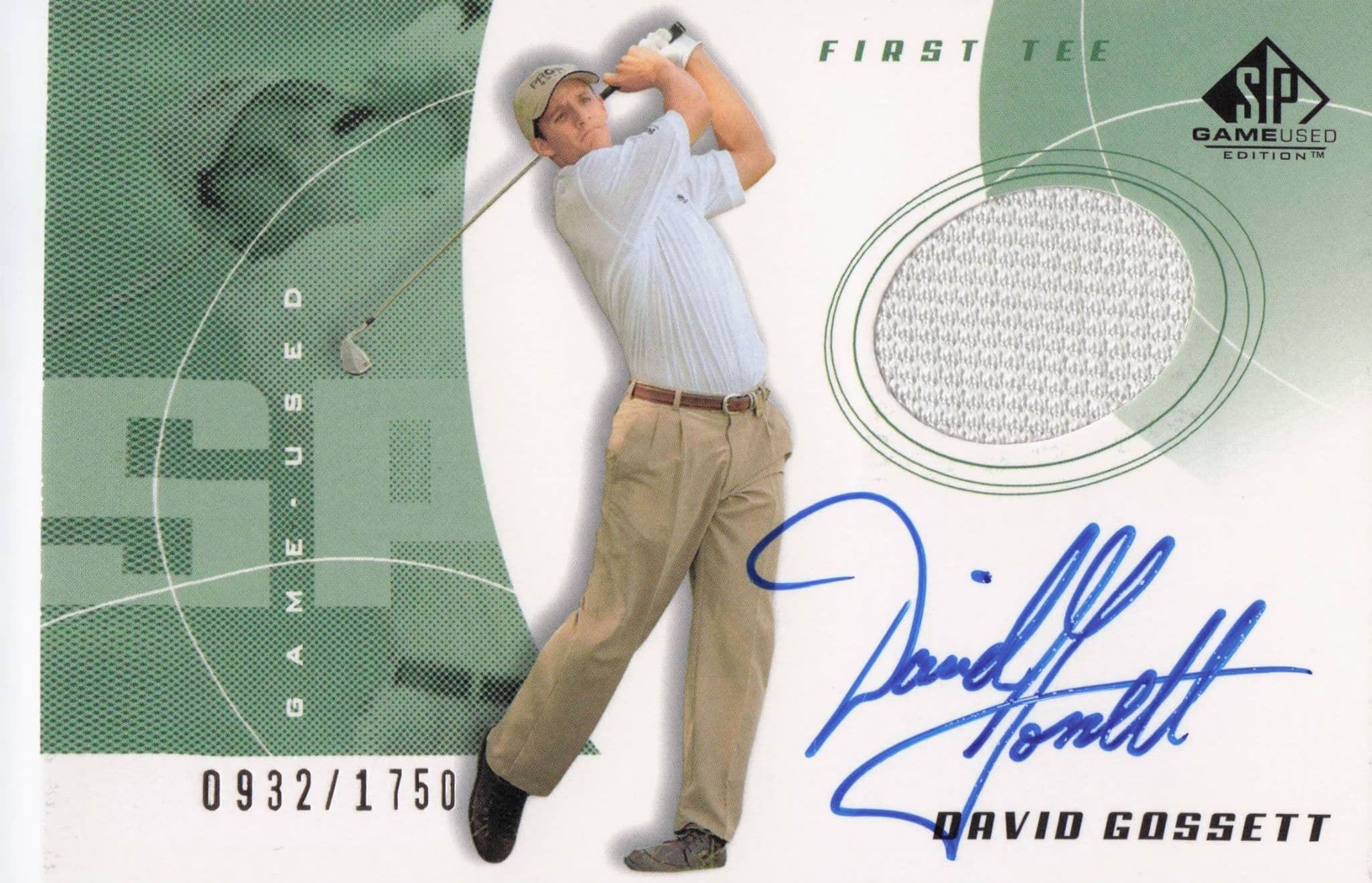David Gossett Authentic Rookie 2002 Golf SP Hand Signed Autograph Card
