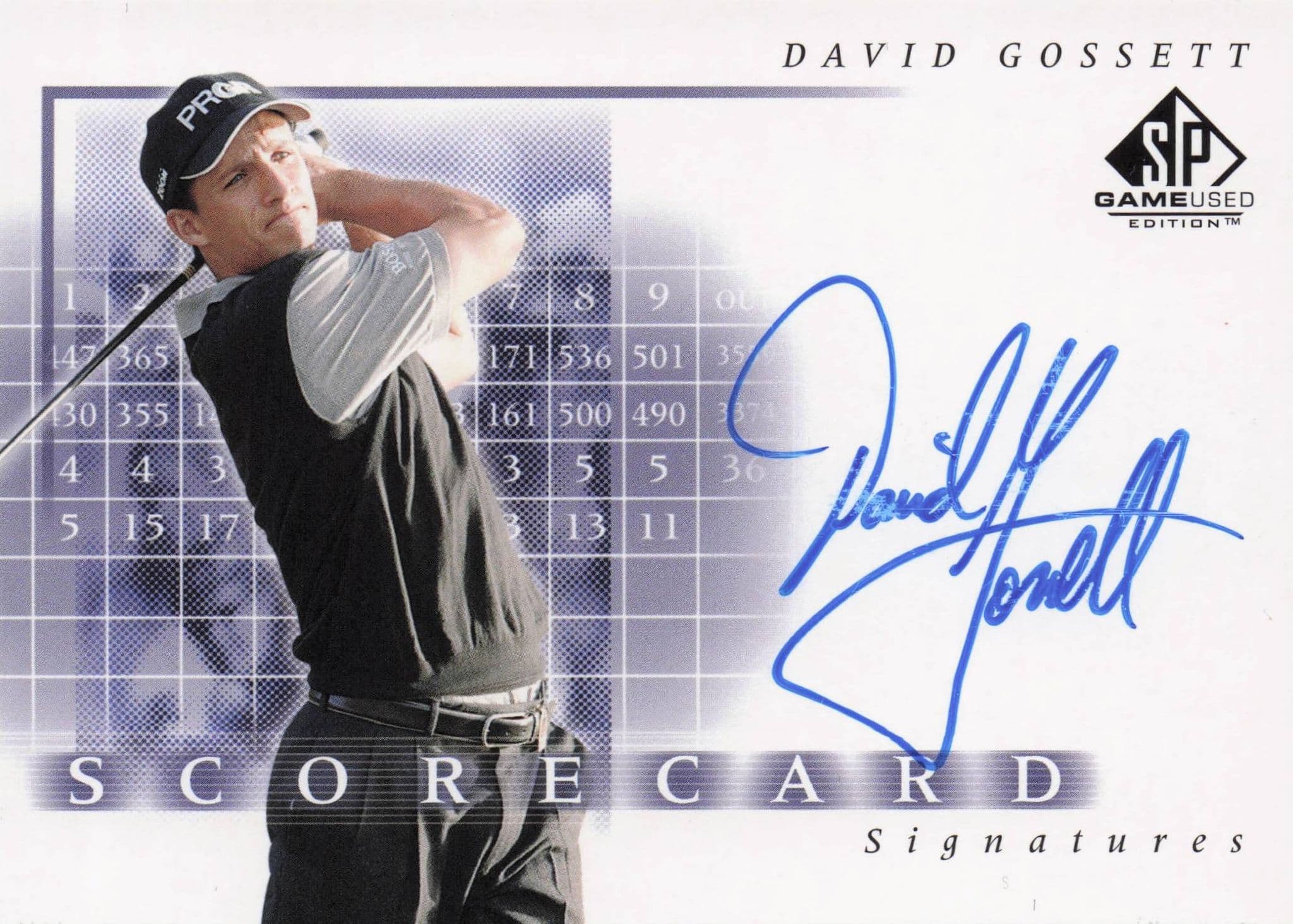 David Gossett Scorecard Signatures Hand Signed 2002 SP Golf Autograph Card
