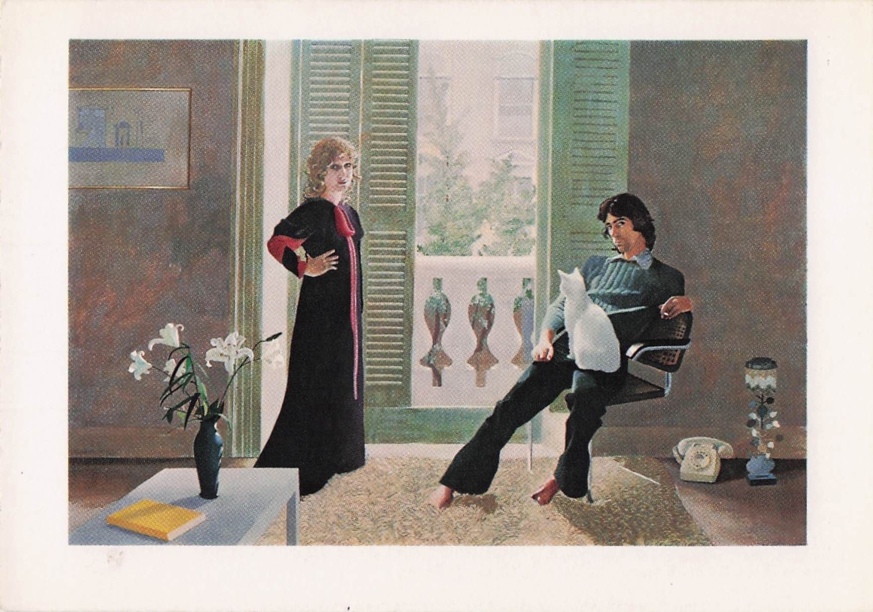 David Hockney Mr & Mrs Clark & Percy Tate Gallery Painting Postcard