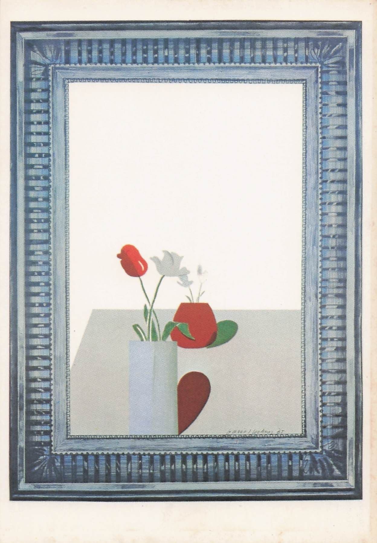 David Hockney Picture Of A Still Life Silver Frame Painting Postcard