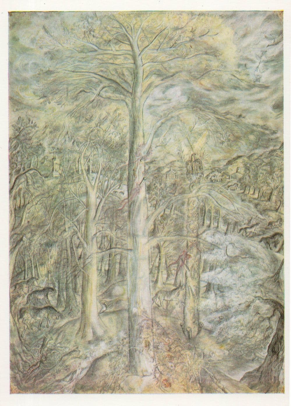 David Jones Vexilla Regis Painting Postcard