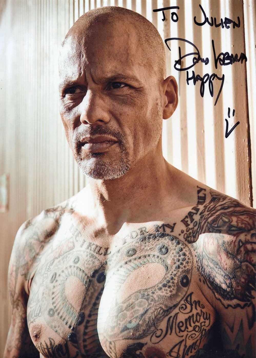 David Labrava as Happy Lowman Sons Of Anarchy Large Hand Signed Photo