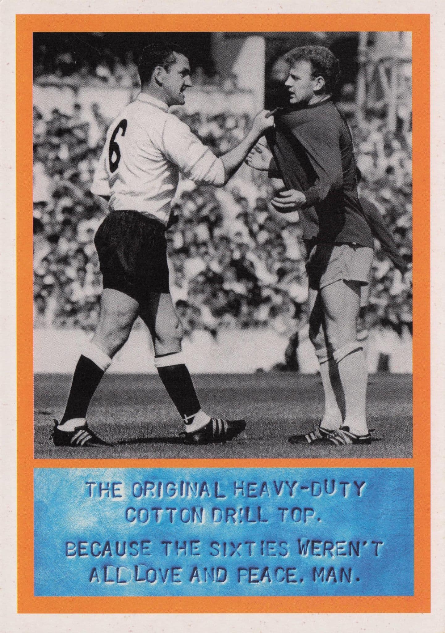 David MacKay Spurs Billy Bremner Leeds Umbro Football Shirt Postcard