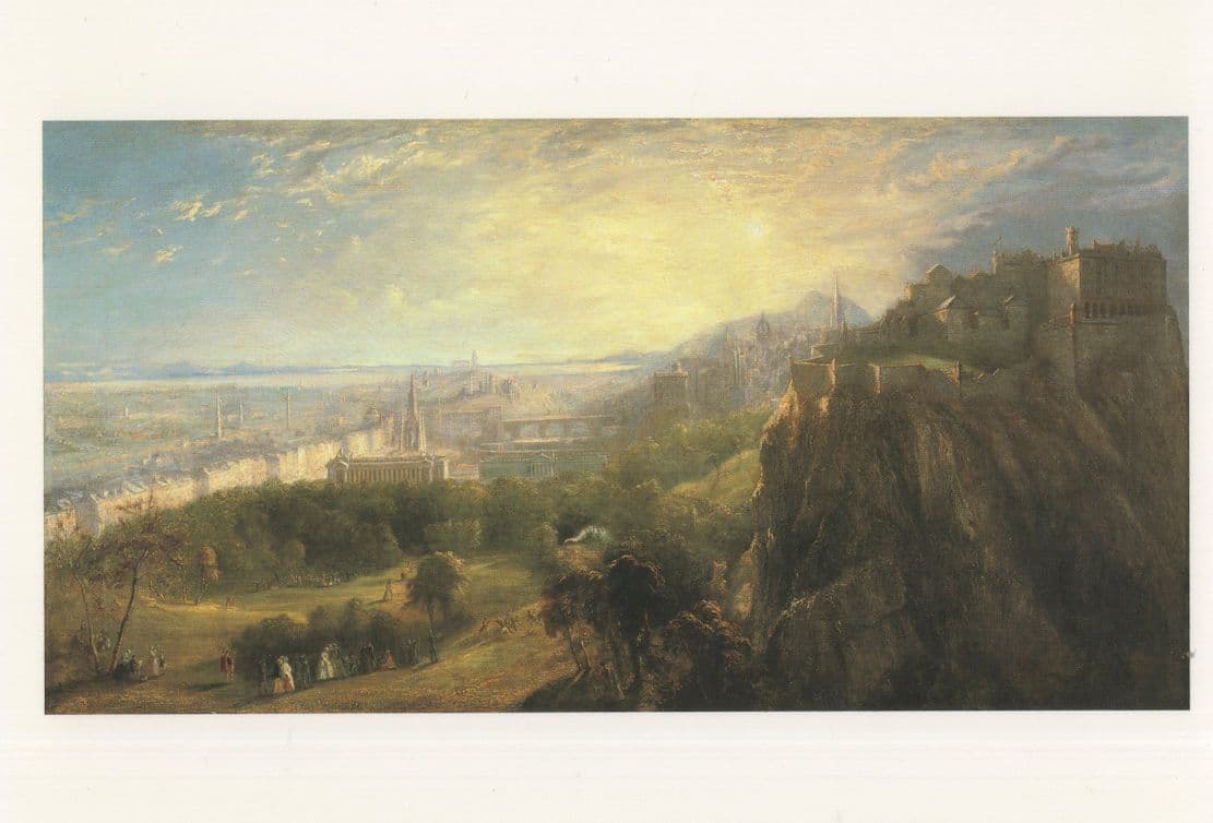 David Octavius Hill Edinburgh North Of The Castle Painting Postcard