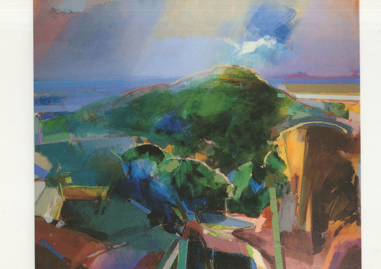 David Prentice The Green Hill Stow On The Wold Painting Postcard