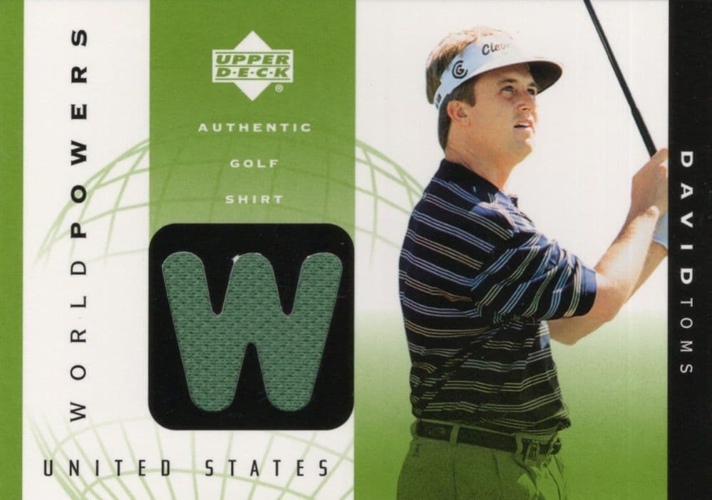 David Toms Authentic World Powers Golf Upper Deck Relic Shirt Card