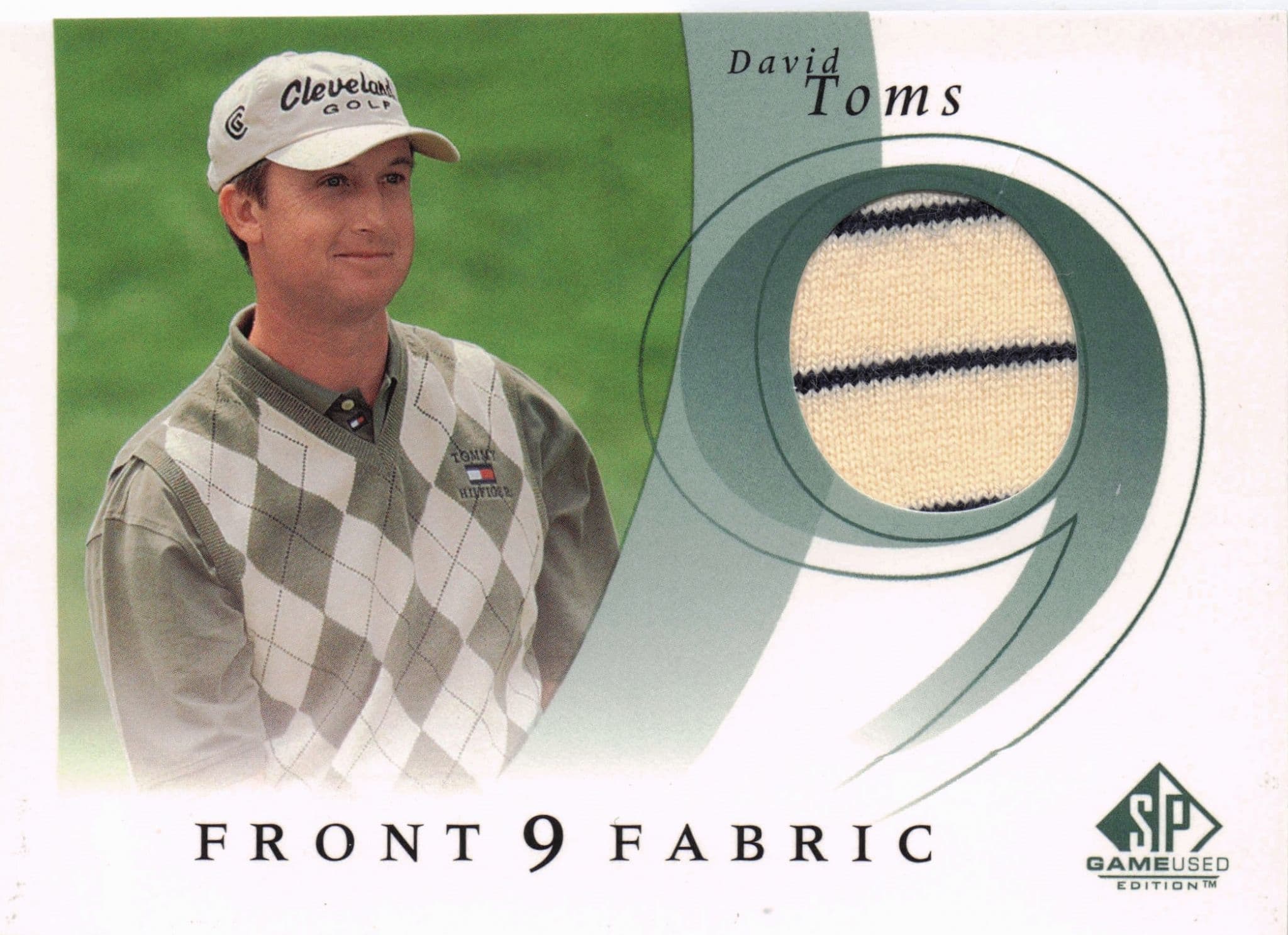 David Toms Front 9 Fabric 2002 Upper Deck Authentic Worn Relic Shirt Card