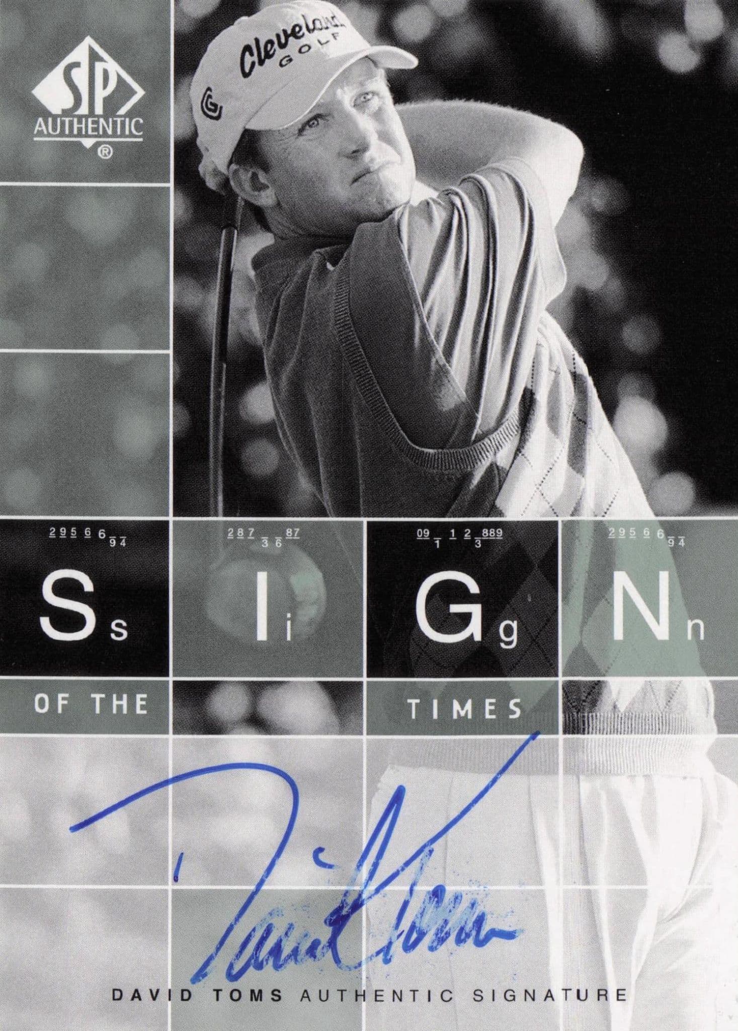 David Toms Sign Of The Times Hand Signed 2002 SP Golf Autograph Card