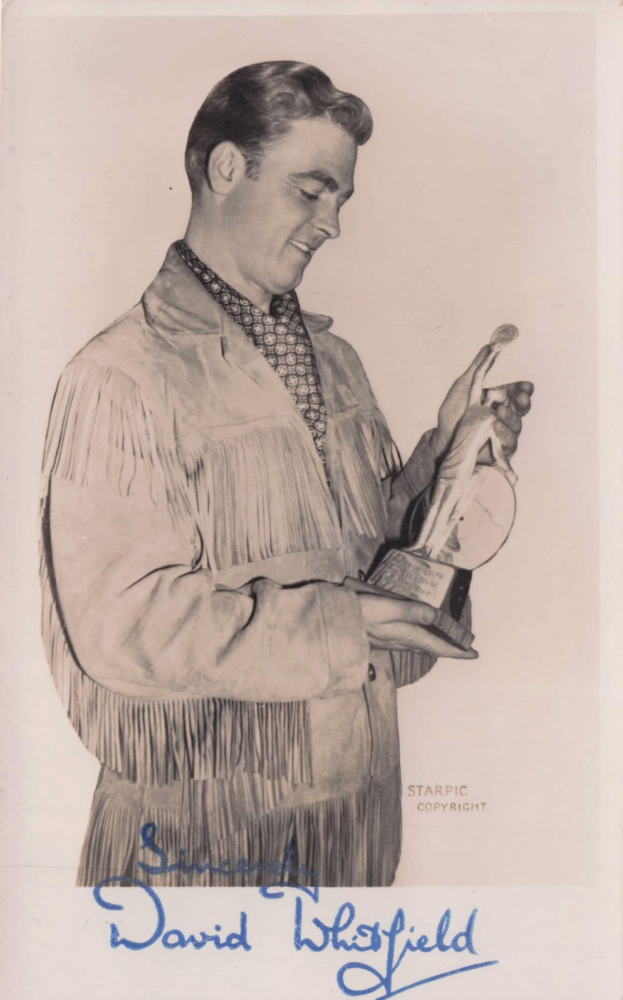 David Whitfield Tenor With Award Antique Hand Signed Photo