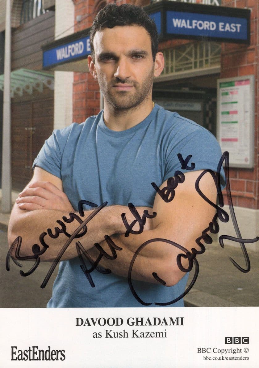 Davood Ghadami as Kush Kazemi Eastenders BBC Hand Signed Cast Card Photo