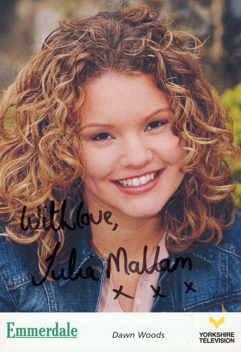 Dawn Woods Emmerdale Hand Signed Cast Card Photo