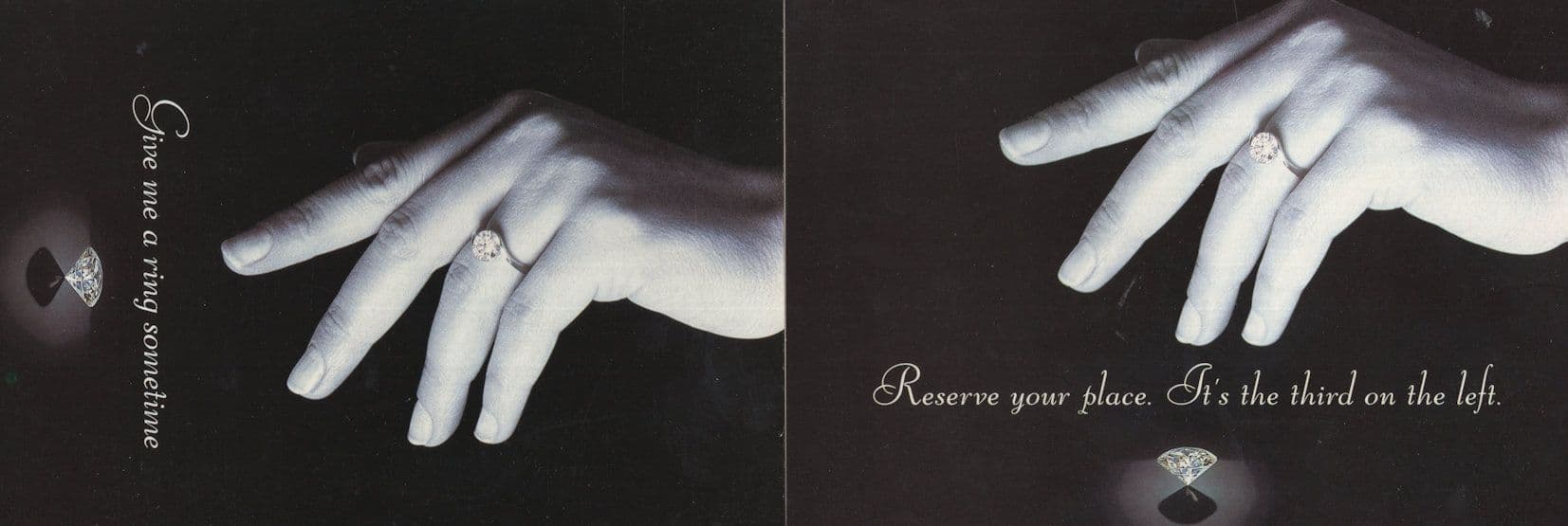 De Beer Ring Diamonds Are Forever 2x Advertising Postcard