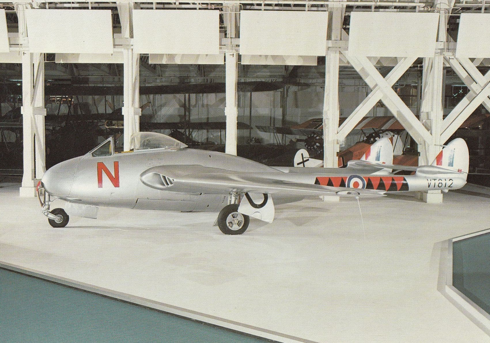 De Havilland DH100 Vampire Museum Exhibit WW2 War Plane Postcard