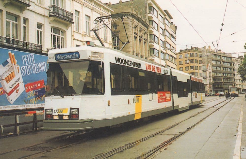 De Lijn 6048 Le Brugeoise Oostende Westende Belgium Tram Postcard