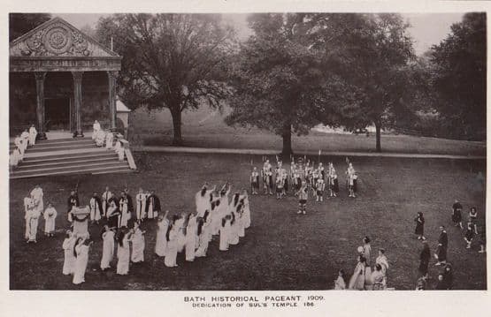 Dedication Of Suls Temple 1909 Bath Pageant RPC Postcard