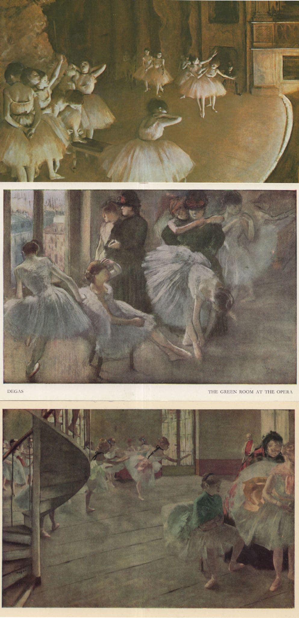Degas 3x Ballet Dance Ballerina Medici Painting Postcard s