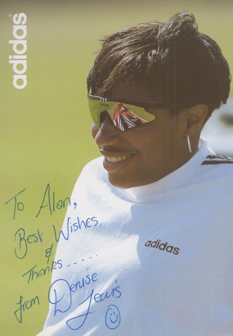 Denise Lewis British Athlete Olympic Games Gold Medal Vintage Hand Signed Photo