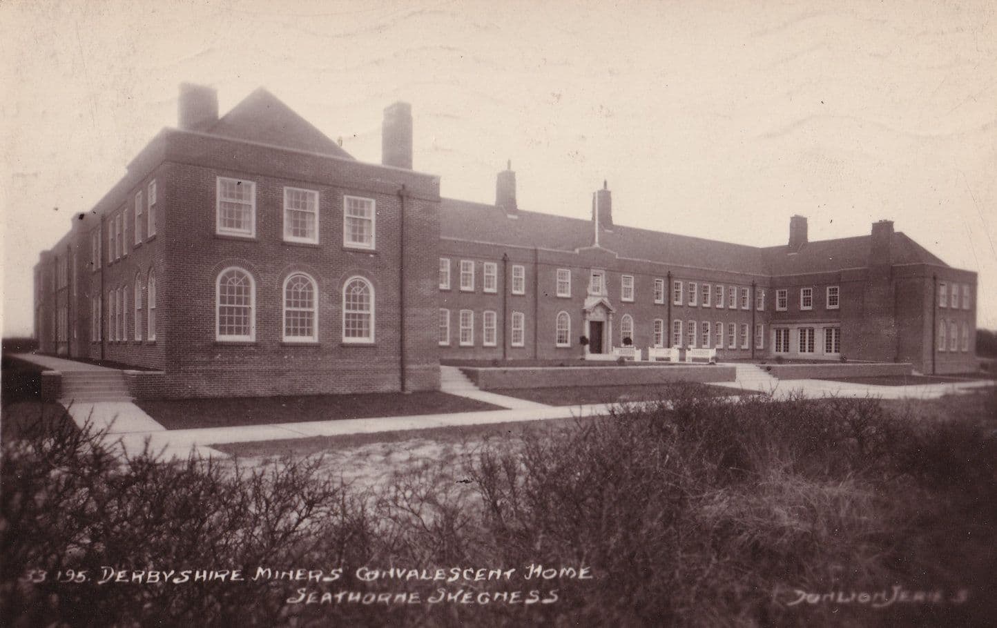 Derbyshire Miners Convalescent Home Seathorne Skegness Real Photo Postcard