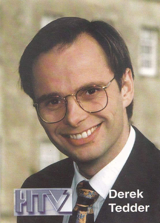 Derek Tedder HTV Television News Newsreader Reader Cast Card Photo
