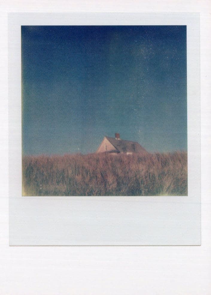 Deserted Ghost Spooky House In Fields Award Analog Photo Postcard