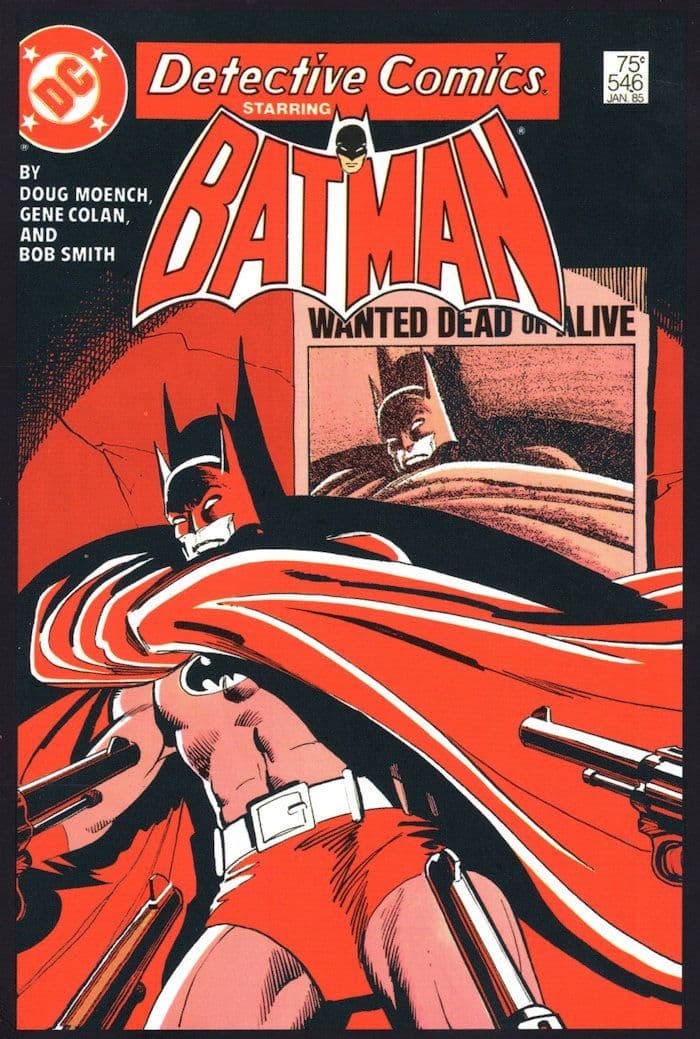 Detective Comics Batman 1985 Comic Book Wanted Poster Art Postcard