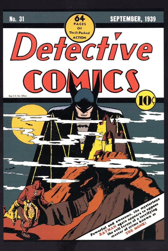 Detective Comics No 39 Historic WW2 Batman Art DC Book Comic Postcard