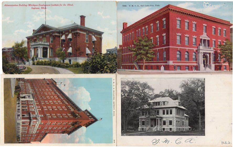 Detroit Michigan YMCA Blind Employment Institute 4x USA Old Postcard s