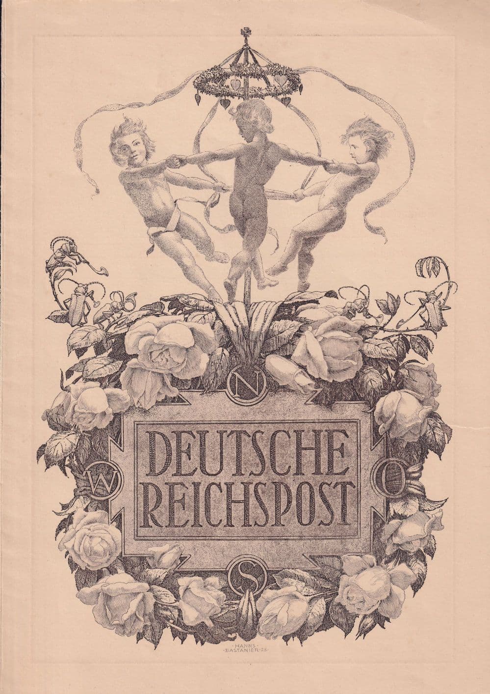 Deutsche Reichspost Berlin Germany 1929 Antique Telegram