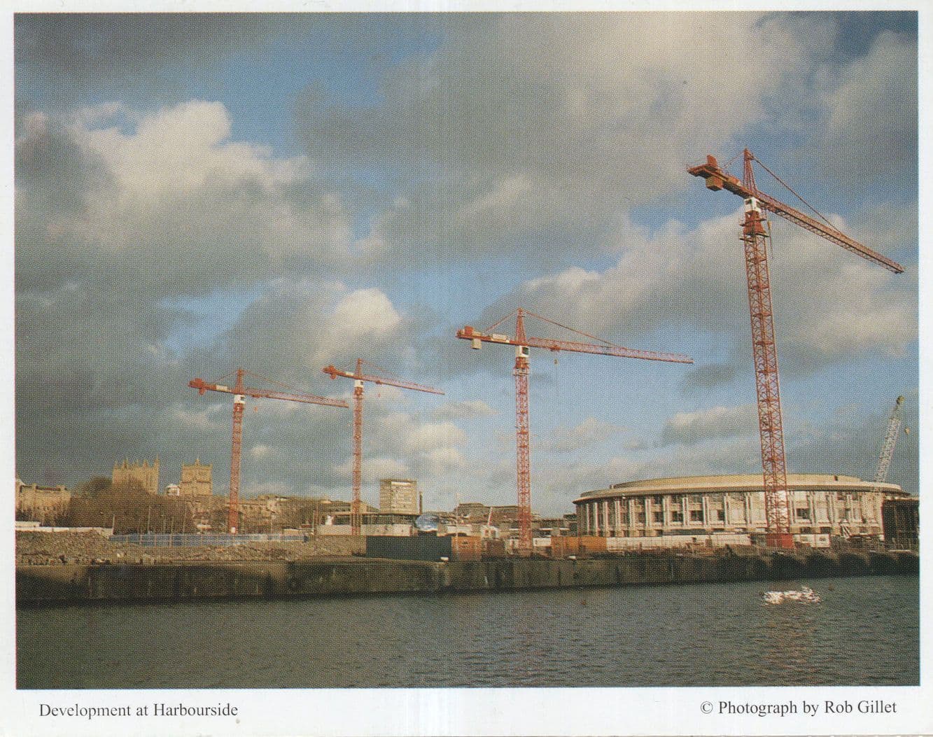 Development at Harbourside Bristol River Cranes 1990s Postcard
