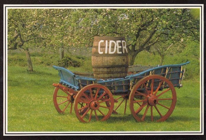 Devon Cornwall Cider Transportation Van Press Postcard