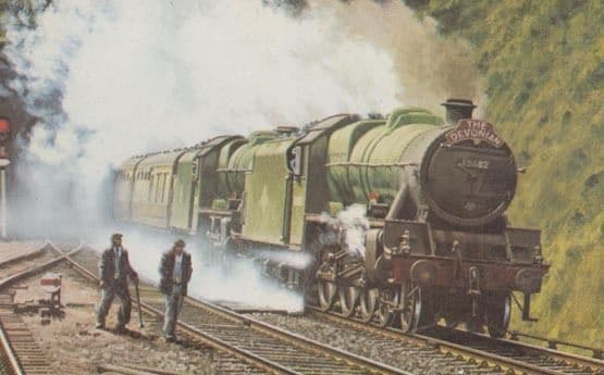 Devon Devonian Jubilee 4-6-0 Wickwar Tunnel Bristol Gloucester 1970s Postcard