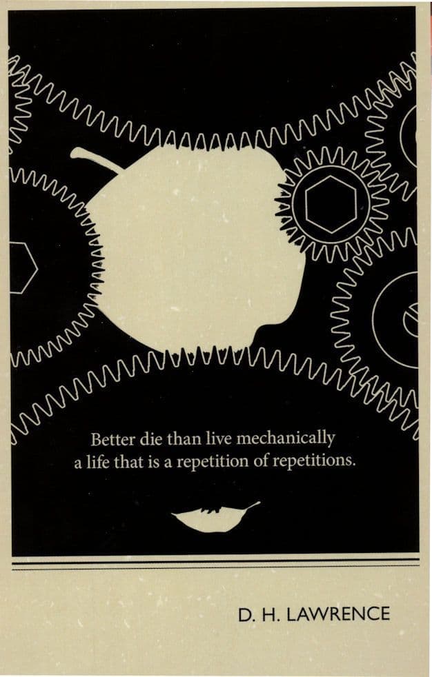 DH Lawrence Women In Love Book Quote Postcard