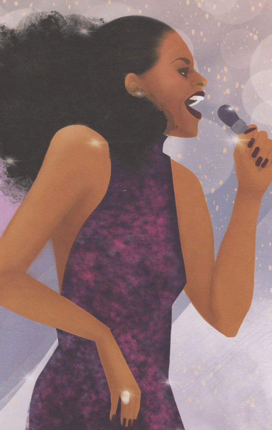 Diana Ross of Motown Records The Supremes Soul Singer Postcard