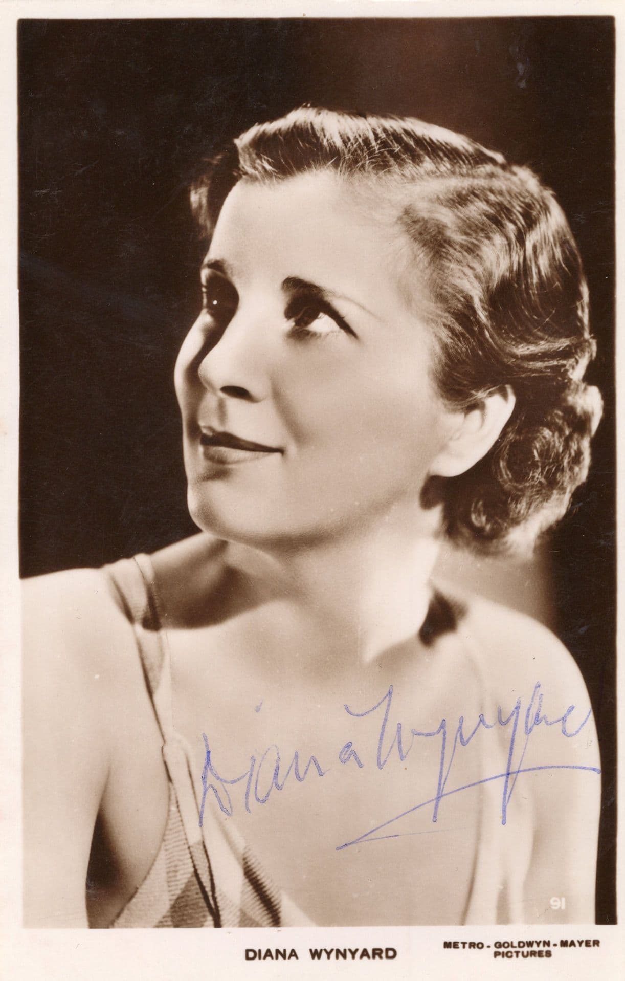 Diana Wynyard Antique Autograph Hand Signed Photo