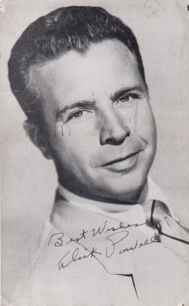 Dick Powell From Los Angeles Fan Printed Signed Photo Postcard