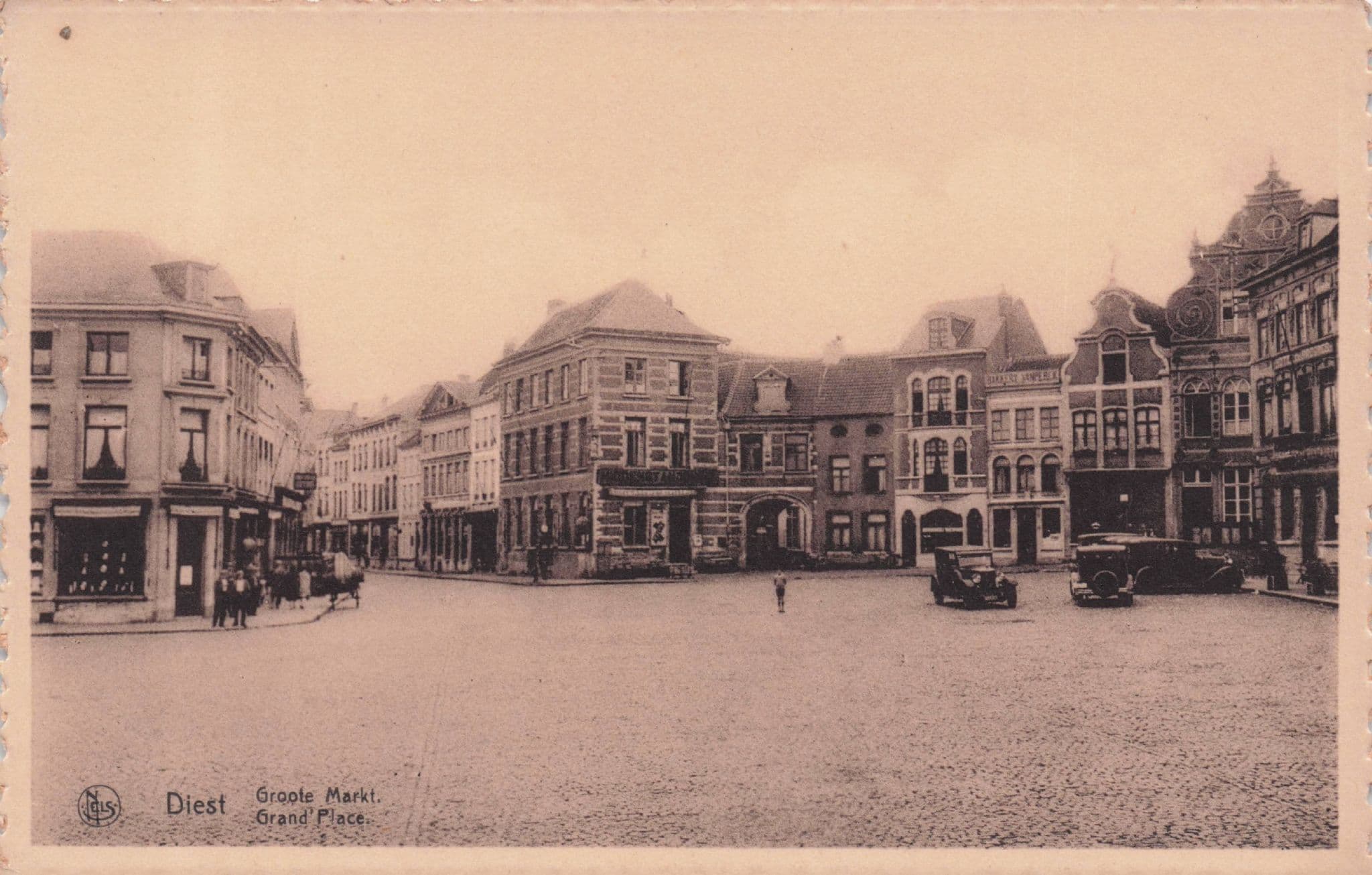 Diest Groote Markt Grand Place Market Square French Antique Postcard